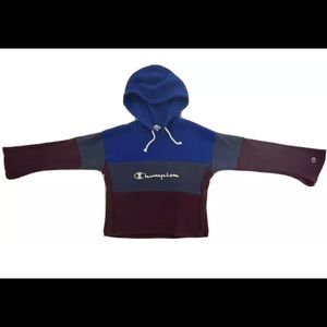 Vintage Weave Champion Hoodie Flared Split Sleeves